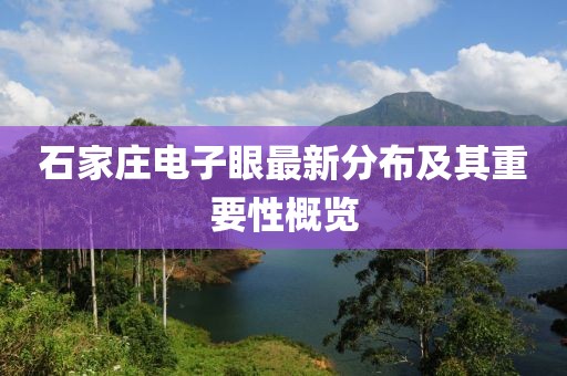 石家莊電子眼最新分布及其重要性概覽