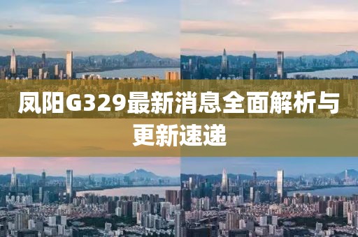 鳳陽(yáng)G329最新消息全面解析與更新速遞