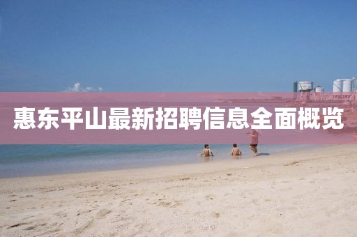 惠東平山最新招聘信息全面概覽