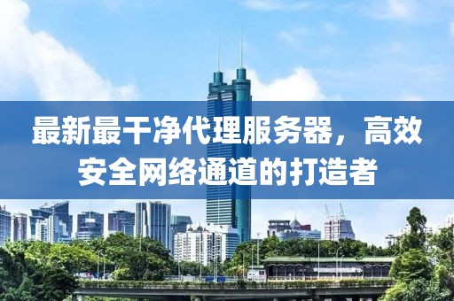 最新最干凈代理服務(wù)器，高效安全網(wǎng)絡(luò )通道的打造者