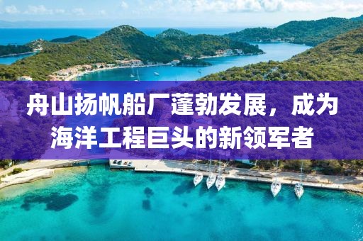舟山揚帆船廠(chǎng)蓬勃發(fā)展，成為海洋工程巨頭的新領(lǐng)軍者