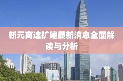 新元高速擴建最新消息全面解讀與分析