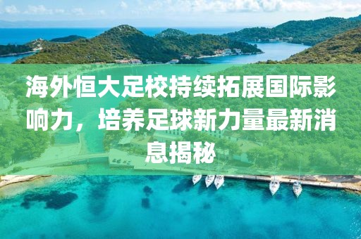 海外恒大足校持續拓展國際影響力，培養足球新力量最新消息揭秘