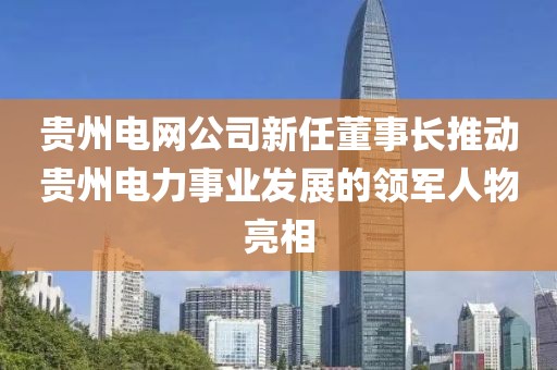 貴州電網(wǎng)公司新任董事長(cháng)推動(dòng)貴州電力事業(yè)發(fā)展的領(lǐng)軍人物亮相