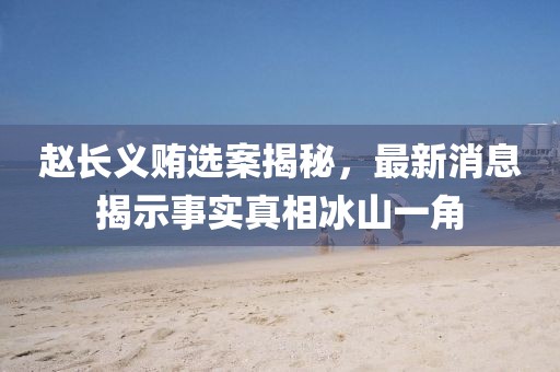 趙長(cháng)義賄選案揭秘，最新消息揭示事實(shí)真相冰山一角