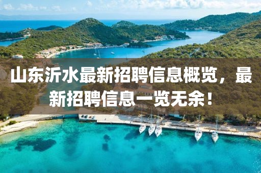 山東沂水最新招聘信息概覽，最新招聘信息一覽無(wú)余！