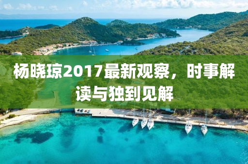 楊曉瓊2017最新觀(guān)察，時(shí)事解讀與獨到見(jiàn)解