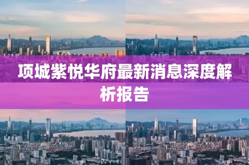項城紫悅華府最新消息深度解析報告