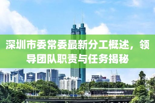 深圳市委常委最新分工概述，領(lǐng)導團隊職責與任務(wù)揭秘