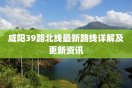 咸陽(yáng)39路北線(xiàn)最新路線(xiàn)詳解及更新資訊