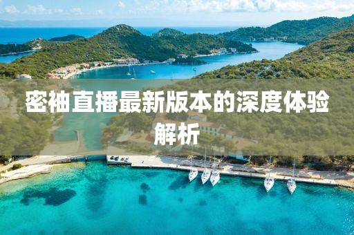 密袖直播最新版本的深度體驗解析