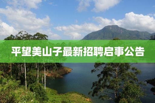 平望美山子最新招聘啟事公告