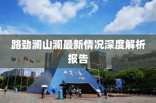 路勁瀾山瀾最新情況深度解析報告
