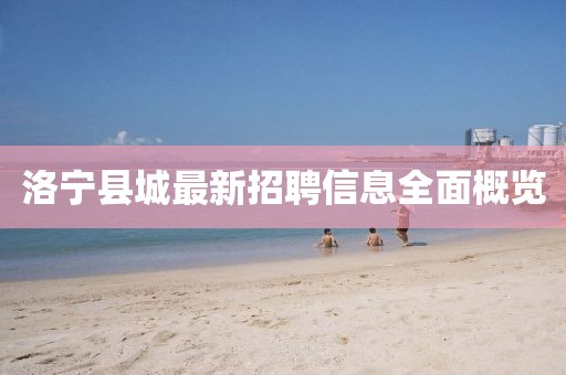 洛寧縣城最新招聘信息全面概覽