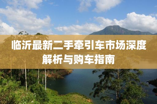 臨沂最新二手牽引車(chē)市場(chǎng)深度解析與購車(chē)指南