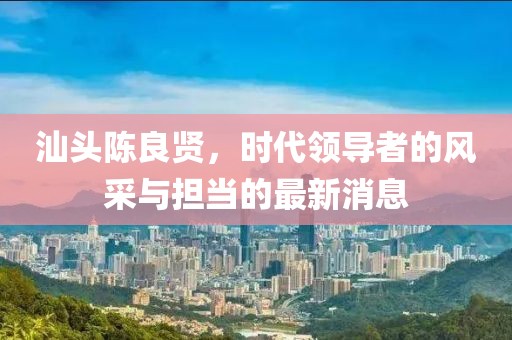 汕頭陳良賢，時(shí)代領(lǐng)導者的風(fēng)采與擔當的最新消息