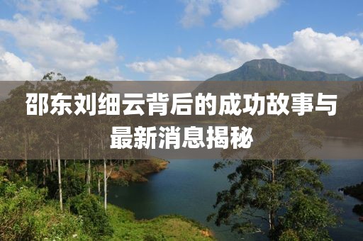 邵東劉細云背后的成功故事與最新消息揭秘
