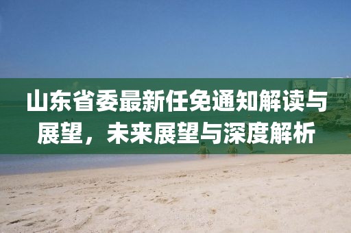 山東省委最新任免通知解讀與展望，未來(lái)展望與深度解析