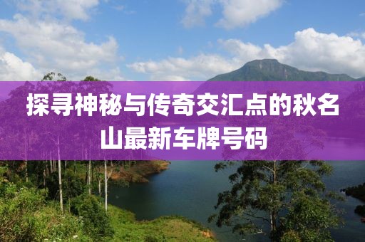 探尋神秘與傳奇交匯點(diǎn)的秋名山最新車(chē)牌號碼