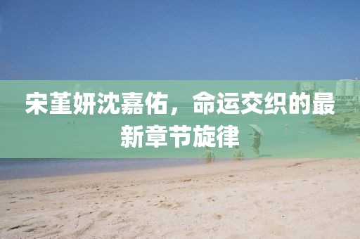 宋堇妍沈嘉佑，命運交織的最新章節旋律