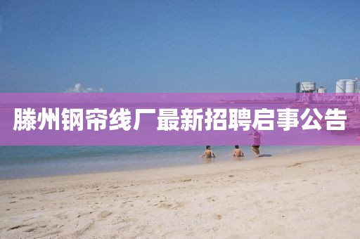 滕州鋼簾線(xiàn)廠(chǎng)最新招聘啟事公告