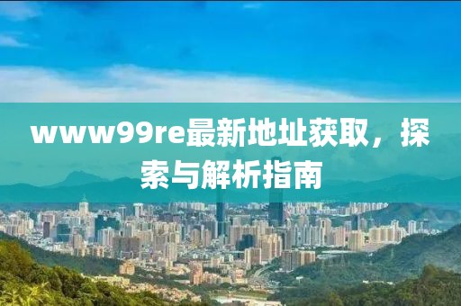 www99re最新地址獲取，探索與解析指南