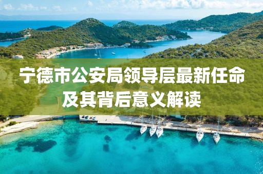 寧德市公安局領(lǐng)導層最新任命及其背后意義解讀