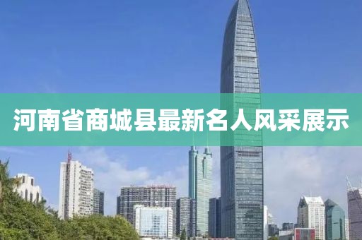 河南省商城縣最新名人風(fēng)采展示