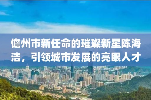 儋州市新任命的璀璨新星陳海潔，引領(lǐng)城市發(fā)展的亮眼人才