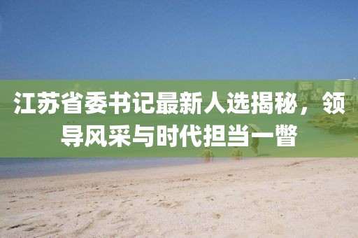 江蘇省委書(shū)記最新人選揭秘，領(lǐng)導風(fēng)采與時(shí)代擔當一瞥
