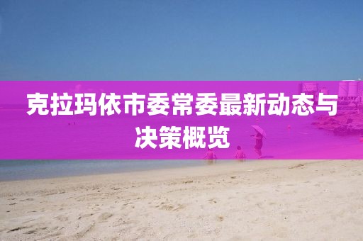 克拉瑪依市委常委最新動(dòng)態(tài)與決策概覽