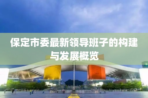 保定市委最新領(lǐng)導班子的構建與發(fā)展概覽