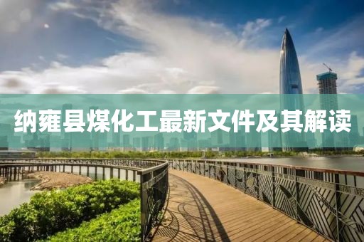 納雍縣煤化工最新文件及其解讀