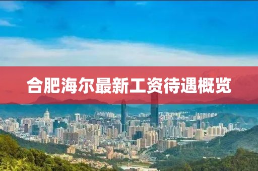 合肥海爾最新工資待遇概覽