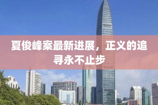 夏俊峰案最新進(jìn)展，正義的追尋永不止步