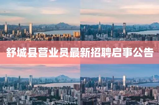 舒城縣營(yíng)業(yè)員最新招聘啟事公告