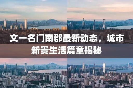 文一名門(mén)南郡最新動(dòng)態(tài)，城市新貴生活篇章揭秘