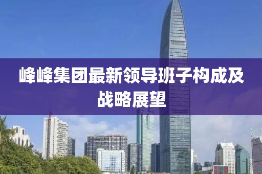 峰峰集團最新領(lǐng)導班子構成及戰略展望
