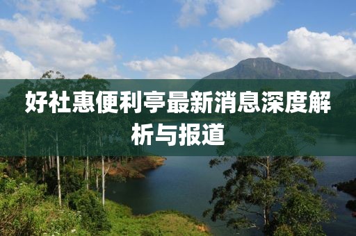 好社惠便利亭最新消息深度解析與報道