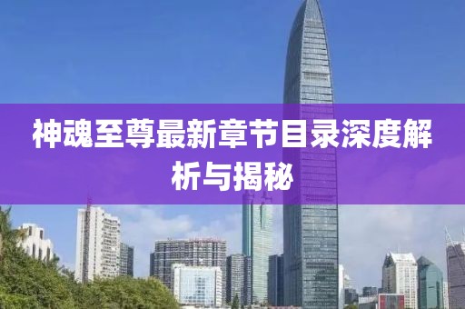 神魂至尊最新章節目錄深度解析與揭秘