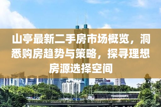 山亭最新二手房市場(chǎng)概覽，洞悉購房趨勢與策略，探尋理想房源選擇空間
