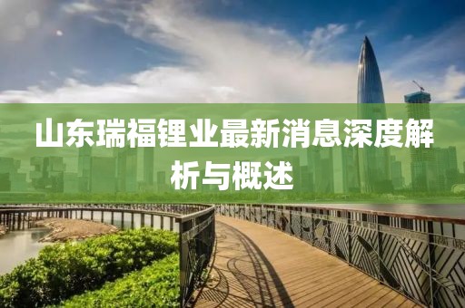 山東瑞福鋰業(yè)最新消息深度解析與概述