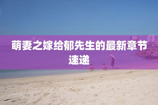 萌妻之嫁給郁先生的最新章節速遞