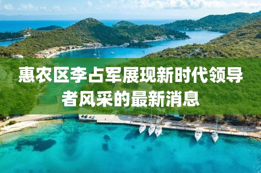 惠農區李占軍展現新時(shí)代領(lǐng)導者風(fēng)采的最新消息