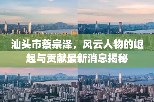 汕頭市蔡宗澤，風(fēng)云人物的崛起與貢獻最新消息揭秘