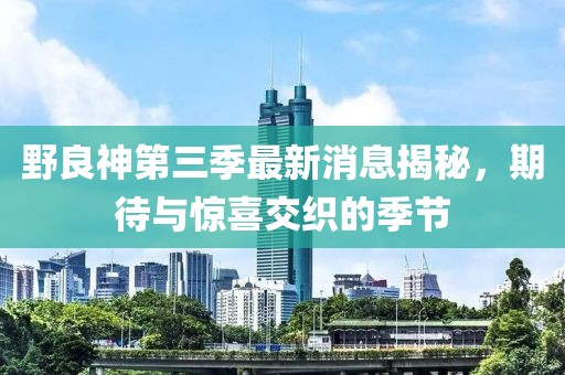 野良神第三季最新消息揭秘，期待與驚喜交織的季節