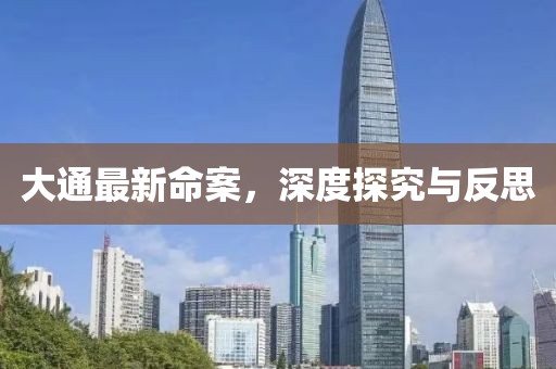 大通最新命案，深度探究與反思