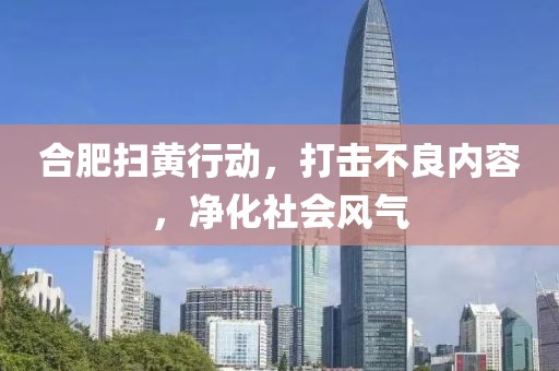 合肥掃黃行動(dòng)，打擊不良內容，凈化社會(huì )風(fēng)氣