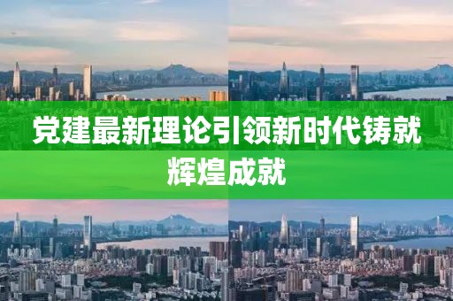 黨建最新理論引領(lǐng)新時(shí)代鑄就輝煌成就