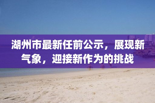 湖州市最新任前公示，展現新氣象，迎接新作為的挑戰